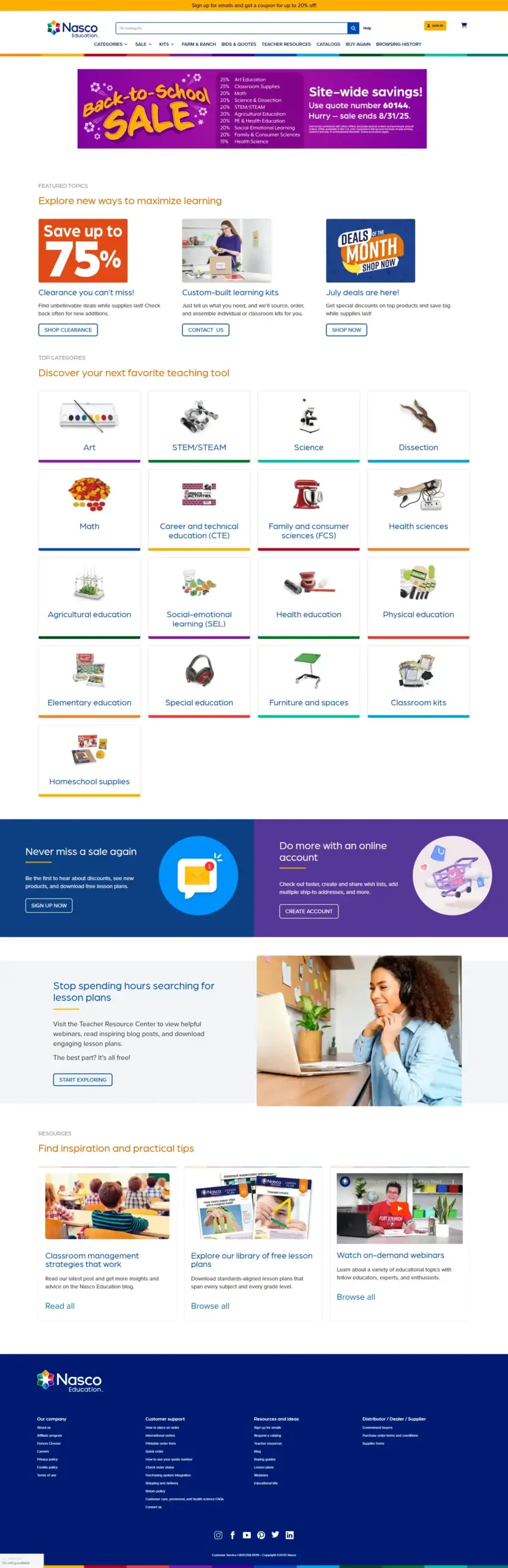 Web Design Success for Nasco Education Delivered Results Web Design Success for Nasco Education Delivered Results